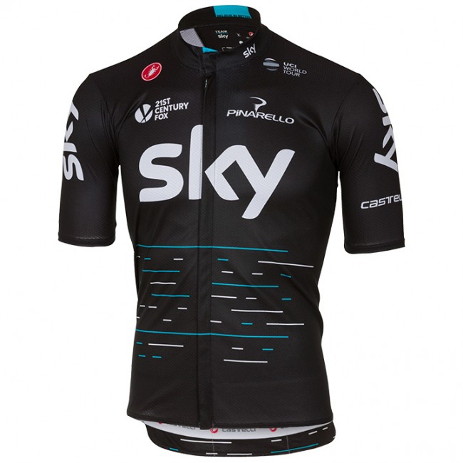 2017 Sky Pro Radtrikot Kurzarm Schwarz Radtrikot Kaufen 2017 Sky Pro Radtrikot Kurzarm Schwarz Radtrikot Kaufen