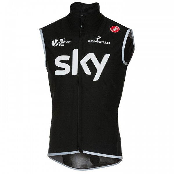 2017 Sky Pro ärmelloses Trikot Schwarz Radtrikot Kaufen