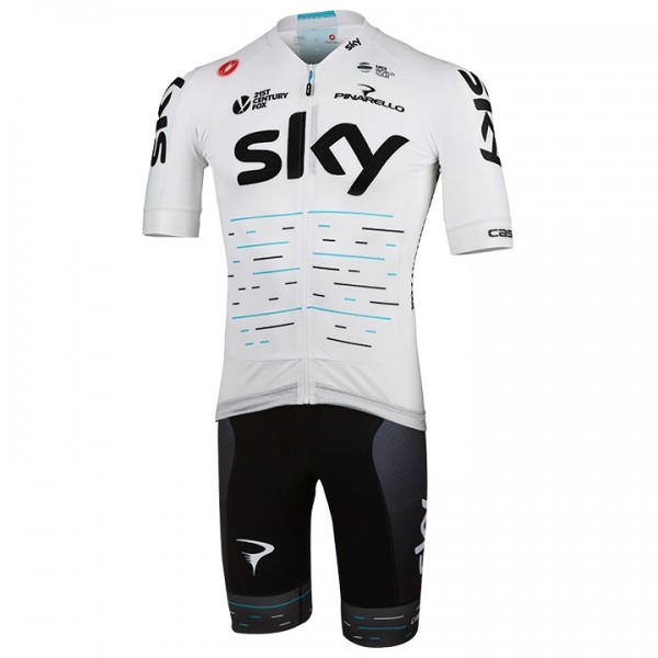 Sky Team Tour De France Set 2017 Fahrradbekleidung Satz Radtrikot Kurzarm+Kurz Radhose Radtrikot Kaufen