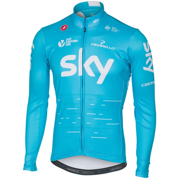 Sky Pro 2017 Radtrikot Langarm Blau Radtrikot Kaufen