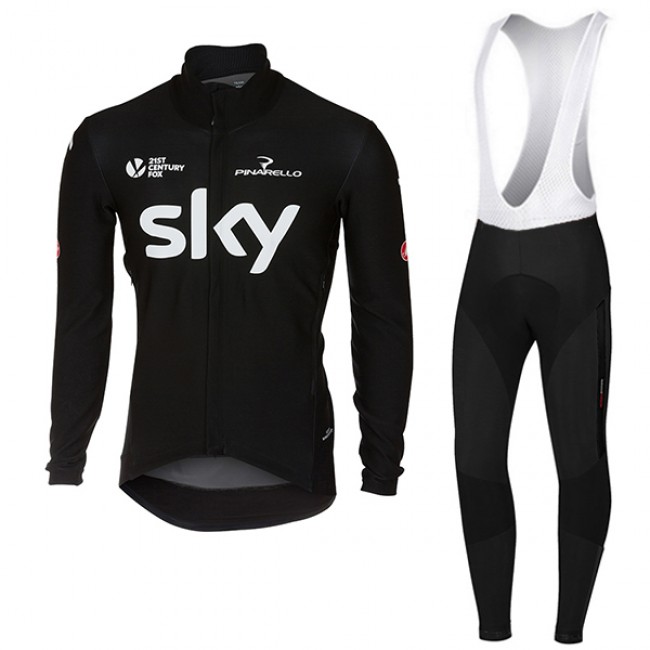 Sky Pro Schwarz 2017 Gabba Fahrradbekleidung Satz Radtrikot Langarm+Lang Trägerhose Radtrikot Kaufen Sky Pro Schwarz 2017 Gabba Fahrradbekleidung Satz Radtrikot Langarm+Lang Trägerhose Radtrikot Kaufen