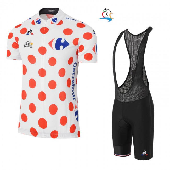 2017 Tour de France Polka Dot Fahrradbekleidung Satz Radtrikot Kurzarm+Kurz Trägerhose Schwarz Radtrikot Kaufen 2017 Tour de France Polka Dot Fahrradbekleidung Satz Radtrikot Kurzarm+Kurz Trägerhose Schwarz Radtrikot Kaufen