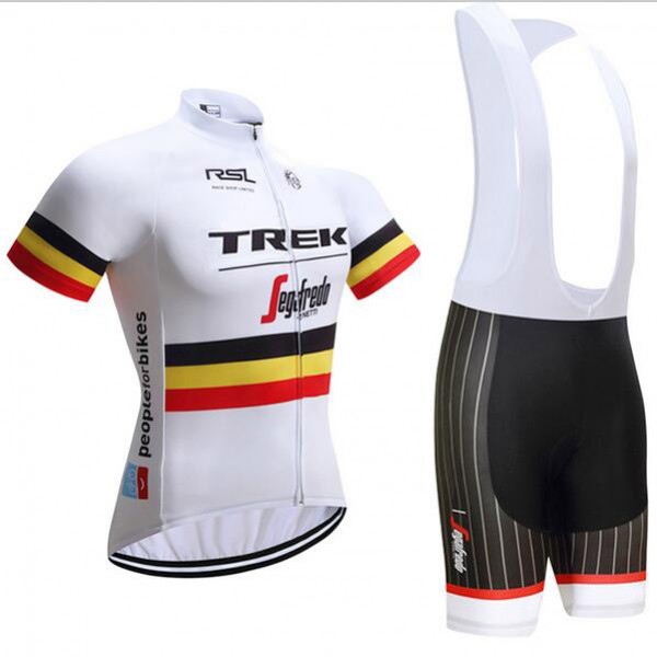 Trek Segafredo 2017 Fahrradbekleidung Satz Radtrikot Kurzarm+Kurz Trägerhose Weiß Radtrikot Kaufen